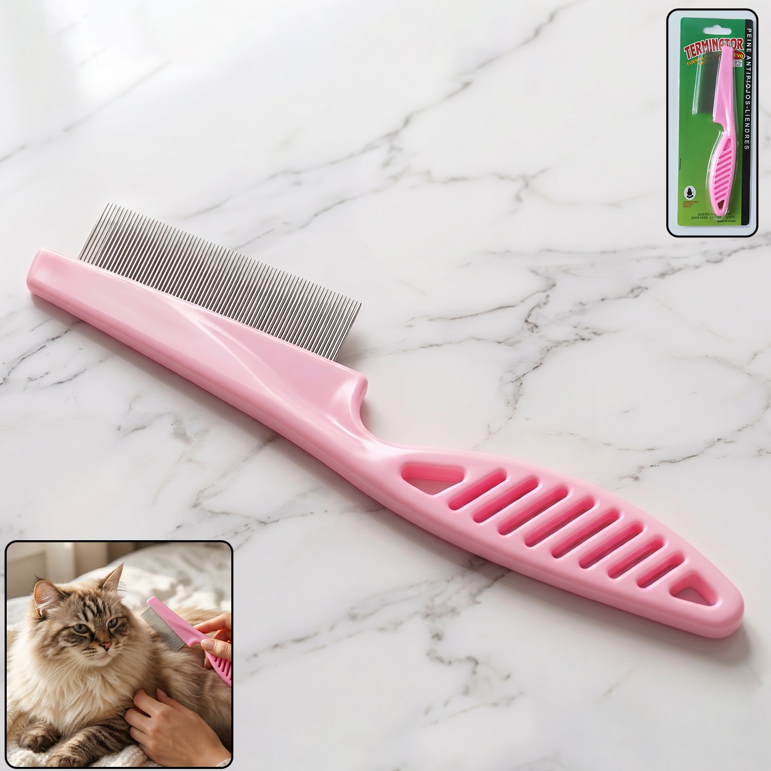 Pet Dog Hair Removal Tool Grooming Comb For Shedding  Fur Cleaning (1 Pc)